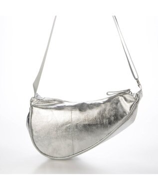 UNBILLION カシュカシュ cachecache / アシンメトリーメタリックショルダーバッグ シルバー