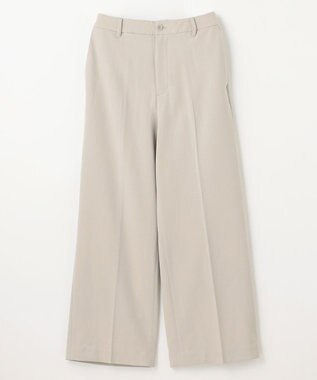 ANY L 【洗濯機可/ストレッチ/ウエストゴム/裏起毛】マルチファンクションストレッチワイドパンツ サンドベージュ