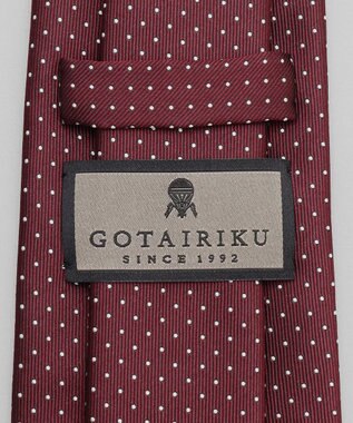 GOTAIRIKU 定番【日本製】シルク ネクタイ_ピンドット ワイン系8