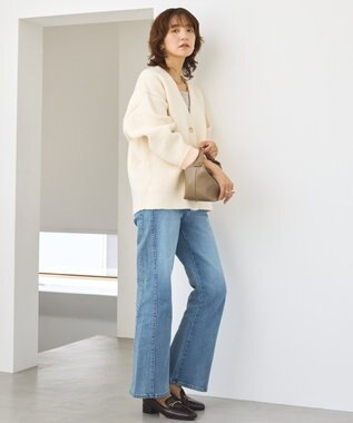 AMERICAN HOLIC ＶネックＷフェイスニットカーディガン Beige