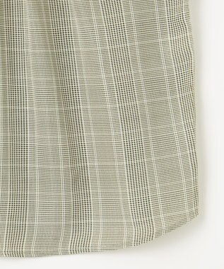 ANY 【洗濯機可能】プリントブラウス モカ系チェック