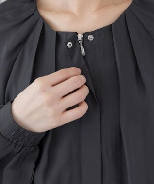 Tiaclasse 【新色追加・洗える】シアーブルゾン チャコールグレー