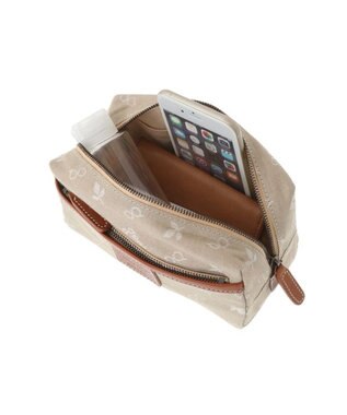 genten クロスパンチングインナースペース ポーチ チャ