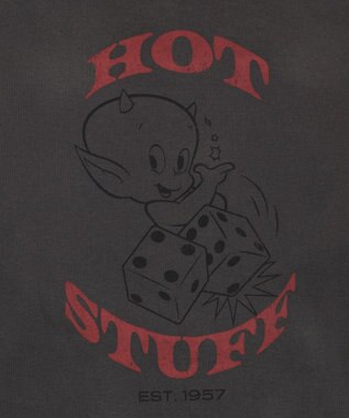 WEGO 【ユニセックス着用ITEM/裏起毛】HOTSTUFFグラフィックプルオーバー スミクロ