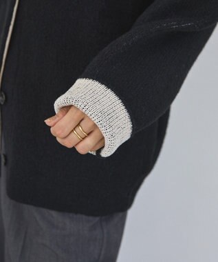 AMERICAN HOLIC ＶネックＷフェイスニットカーディガン Beige