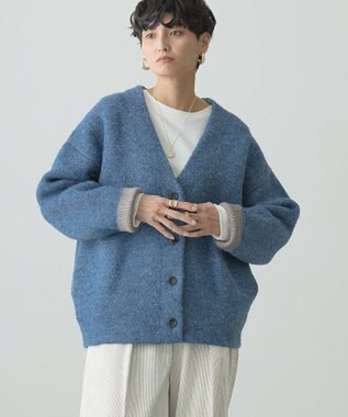AMERICAN HOLIC ＶネックＷフェイスニットカーディガン Blue