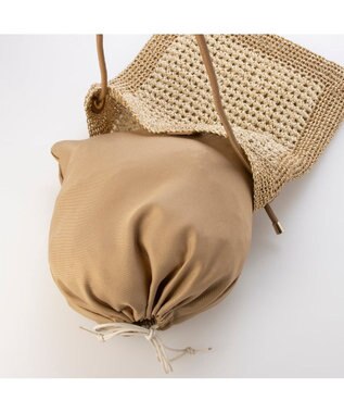 UNBILLION カシュカシュ cachecache / メタリックヤーンパネル編みトート ゴールド