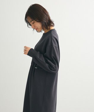 Green Parks ハーフＺＩＰトラックワンピース Charcoal Gray