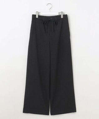 J.PRESS LADIES 【洗える】ツムギート flannel ワイド パンツ ブラック系