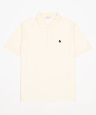 WEGO 【ユニセックス着用ITEM/SMLサイズ展開】U.S. POLO ASSN.別注ポロシャツ ホワイトアイボリー
