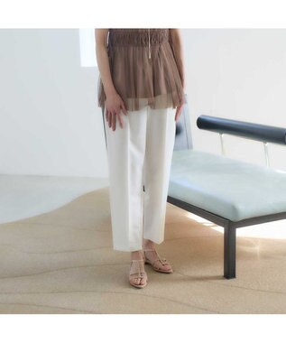 MODE ET JACOMO <carino>ポインテッドトゥTストラップサンダル ベージュエナメル