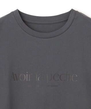 UNFILO 【洗える】ロゴプリントＴシャツ チャコール