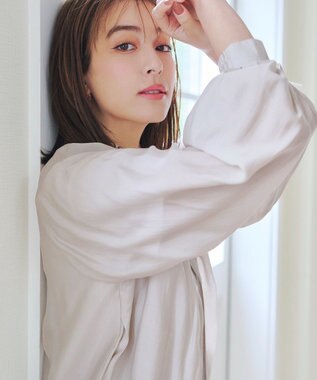 Tiaclasse 【新色追加・洗える】シアーブルゾン グレージュ