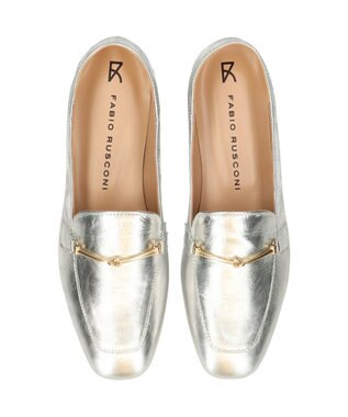 INTER-CHAUSSURES 【FABIO RUSCONI】バブーシュビットローファー シルバー