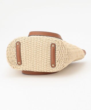 LA BAGAGERIE 【maison vert】 【ペーパー素材・多収納】ダブルハンドルかごバッグ キャメル