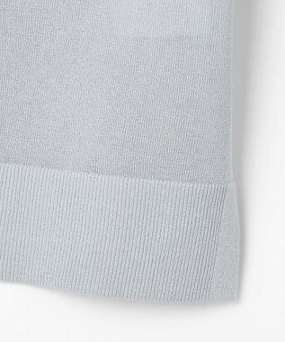 J.PRESS LADIES Vis/Pe スパーク ニット カーディガン グレイッシュブルー系