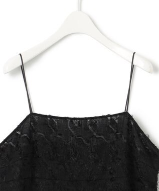 ICB 【WEB限定】 ハンドトゥースジャガード キャミブラウス ブラック系