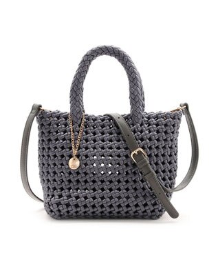 MioFIRANO ブレイドメッシュバッグ＆ポーチセット 2WAY チャーム付き　FIRANO フィラノ GRAY