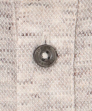 JOSEPH ABBOUD 【リネン素材/吸水速乾/日本素材】リネンハニカム ダディ ポロシャツ ベージュ×ストライプ