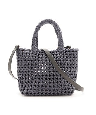MioFIRANO ブレイドメッシュバッグ＆ポーチセット 2WAY チャーム付き　FIRANO フィラノ GRAY