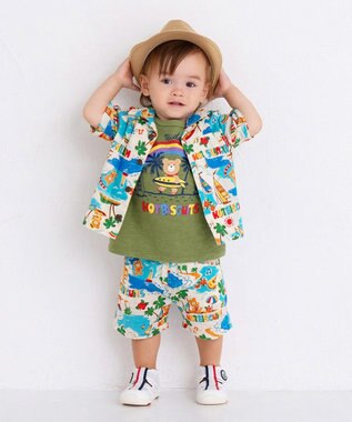 MIKI HOUSE HOT BISCUITS 【48-54cm】 麦わら風 中折れハット ブルー