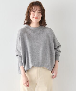 ANY L 【6色展開】ムースタッチボクシーニット グレー