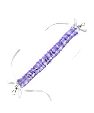 WEGO チェックリボンくしゅくしゅハンドストラップ パープル