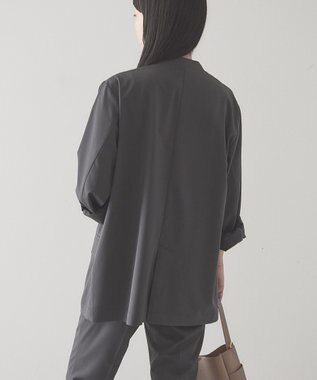 AMERICAN HOLIC 【予約】【マルチ機能】ノーカラージャケット Chacoal Gray
