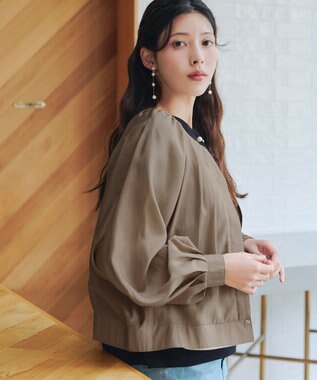 Tiaclasse 【新色追加・洗える】シアーブルゾン モカ