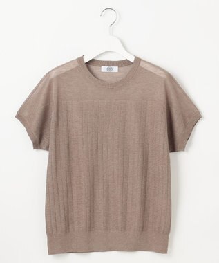 J.PRESS LADIES L 【WEB限定カラーあり・洗える】Vis/Peスパーク ストライプ ニット 【WEB限定カラー】モカ系