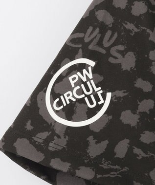 PW CIRCULUS 【WOMEN】【ストレッチ/UVケア】アニマルプリント ロゴ モックネック シャツ ブラック系5