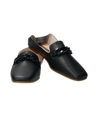 Bridget Birkin 【PARADIS COULEUR】スクエアトウプラチェーンシューズ ブラック