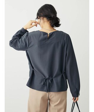 Green Parks レイヤード風ビスチェブラウス Charcoal Gray