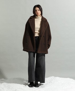 CRAFT STANDARD BOUTIQUE ダブルボアミディコート Brown