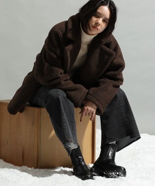 CRAFT STANDARD BOUTIQUE ダブルボアミディコート Brown