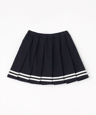 ANY KIDS 【洗濯機可能/吸汗速乾】ドライタッチ プリーツスカパン ネイビー