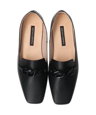 Bridget Birkin 【PARADIS COULEUR】スクエアトウプラチェーンシューズ ブラック