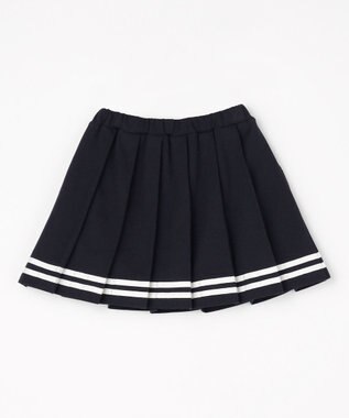 ANY KIDS 【洗濯機可能/吸汗速乾】ドライタッチ プリーツスカパン ネイビー