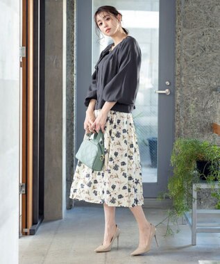 Tiaclasse 【新色追加・洗える】シアーブルゾン チャコールグレー