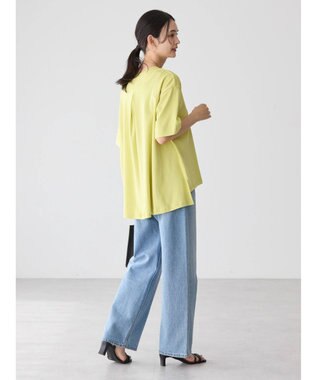 AMERICAN HOLIC 抗菌防臭＋接触冷感クルーネックカットプルオーバー Yellow