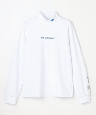 PW CIRCULUS 【吸水速乾 / UV遮蔽率99.9% UVカット / ストレッチ】【WOMEN】アニマルグラフィックロングスリーブモックT ゴルフウェア レディース ホワイト系