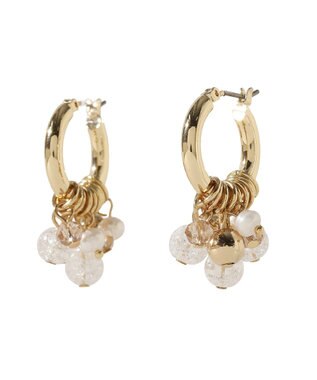 earth music&ecology ビーズミックスピアス Gold