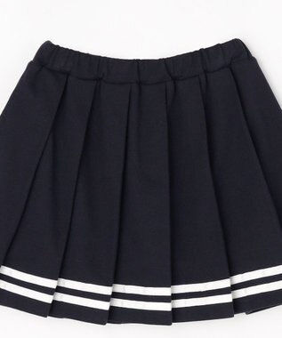 ANY KIDS 【洗濯機可能/吸汗速乾】ドライタッチ プリーツスカパン ネイビー