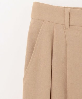 GRACE CONTINENTAL ストレッチスラブタックパンツ ベージュ