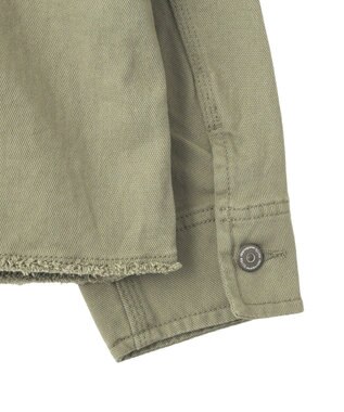 earth music&ecology 【綿100％】ノーカラーカバーオール Light Green