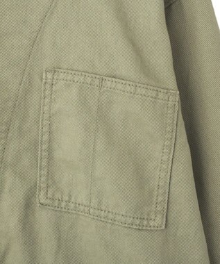 earth music&ecology 【綿100％】ノーカラーカバーオール Light Green