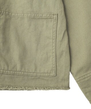 earth music&ecology 【綿100％】ノーカラーカバーオール Light Green