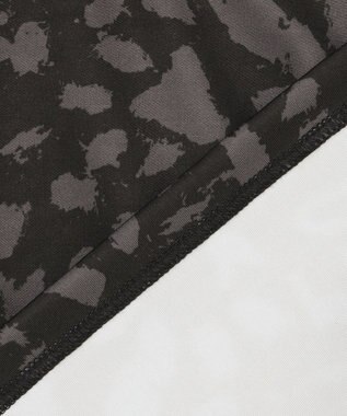 PW CIRCULUS 【WOMEN】【ストレッチ/UVケア】アニマルプリント ロゴ モックネック シャツ ブラック系5