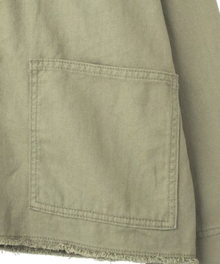 earth music&ecology 【綿100％】ノーカラーカバーオール Light Green