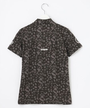 PW CIRCULUS 【WOMEN】【ストレッチ/UVケア】アニマルプリント ロゴ モックネック シャツ ブラック系5